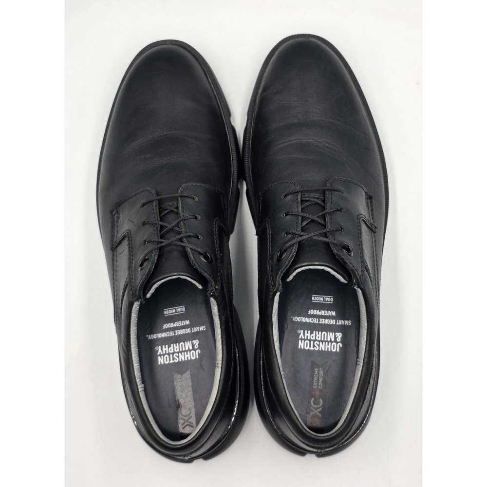 Johnston & Murphy XC4 Tanner Plain Toe Oxford 20-1317 Black Leather10M DualWidth - Picture 9 of 13